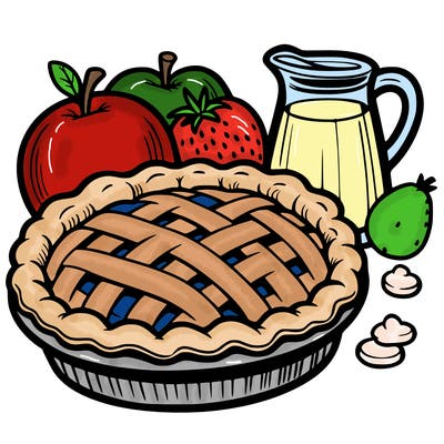a pie of food