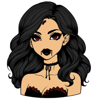 vampire girl realistic