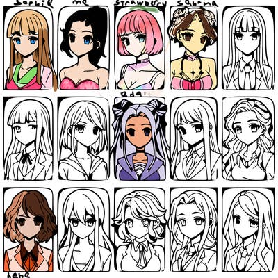 girls that look diffrent anime