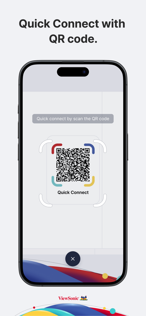 AirSync Sender - AirSync Sender mobile interface showing the QR code quick connection feature for screen sharing