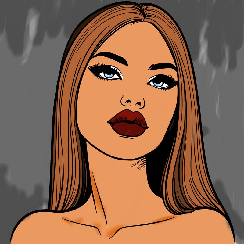realistic woman with full lips