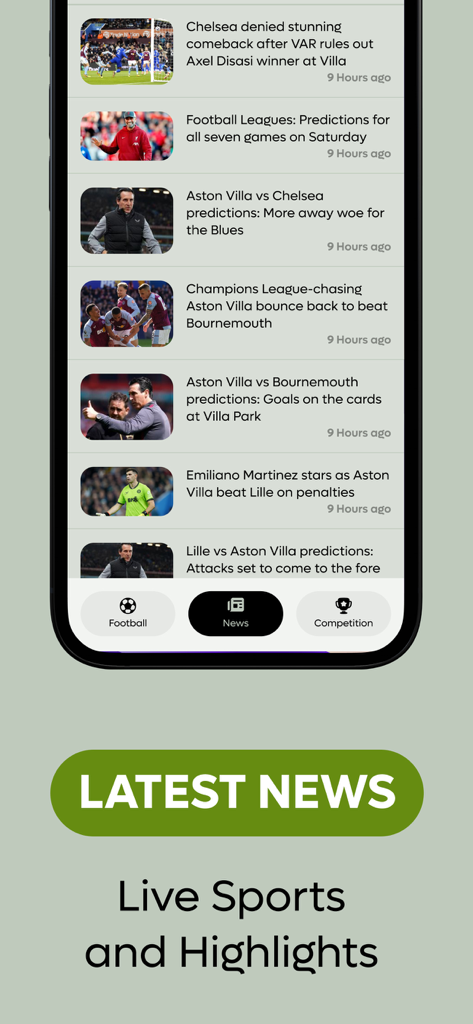 Live Football TV : Live Scores - Dernières nouvelles de football et prédictions de matchs sur l'écran de l'application