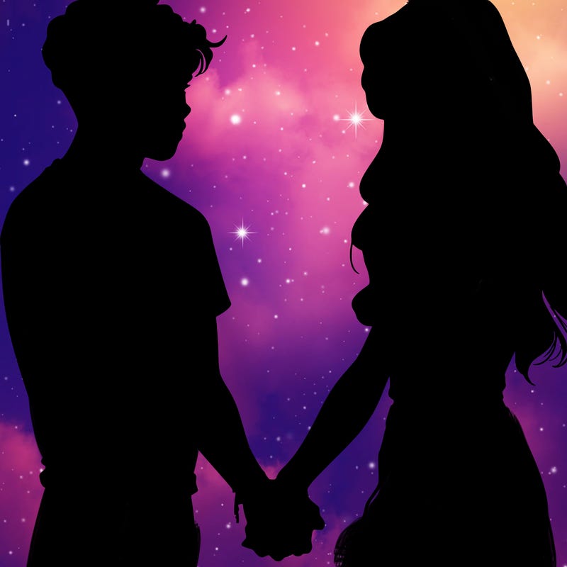 realistic teen couple holding hands