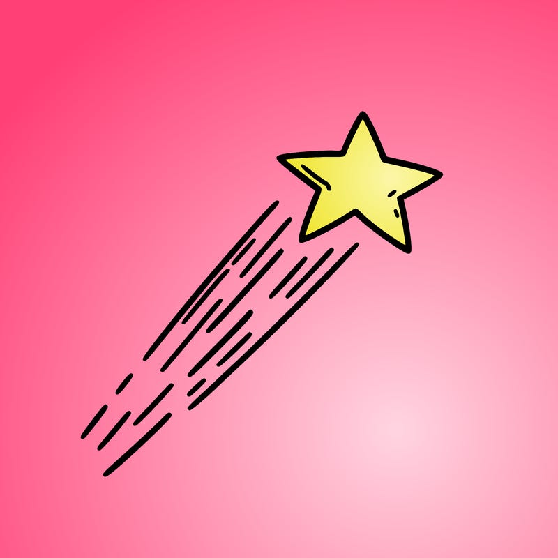 a shooting star in the sky