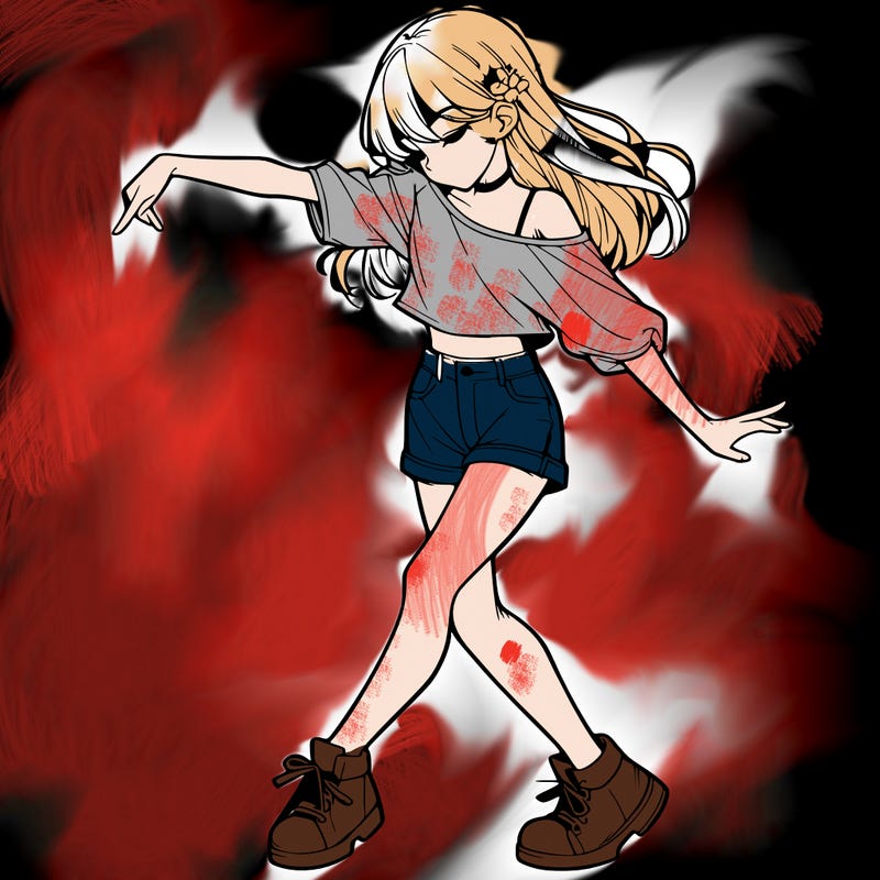 realistic girl danceing