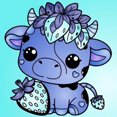 cute strawberry cow