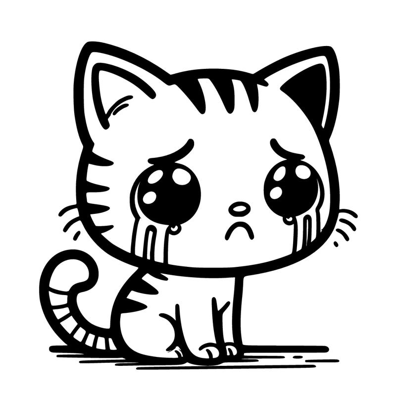 sad cat