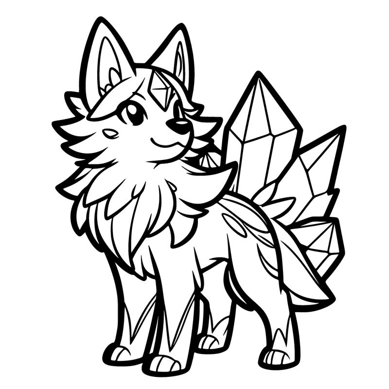 a crystal wolf