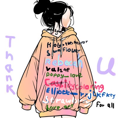 realistic girl with a oversized sweatshirt on and a bun