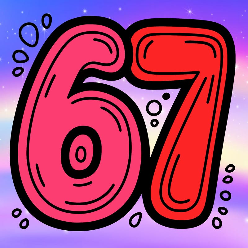 the number 67