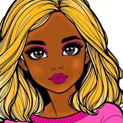 realistic girl whith cute eyes