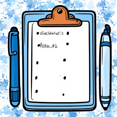 blank clip board with pen