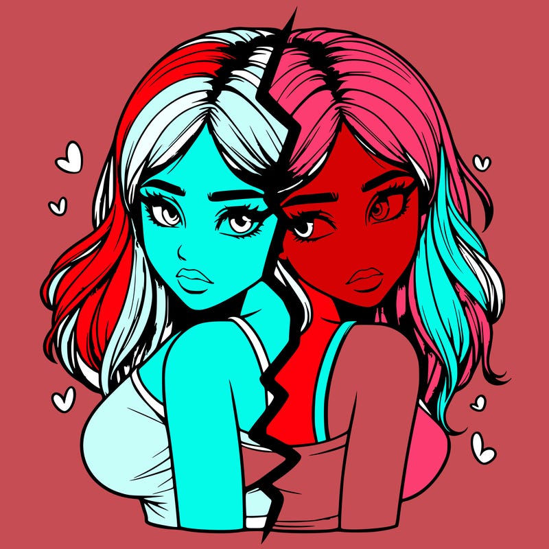 realistic girl split