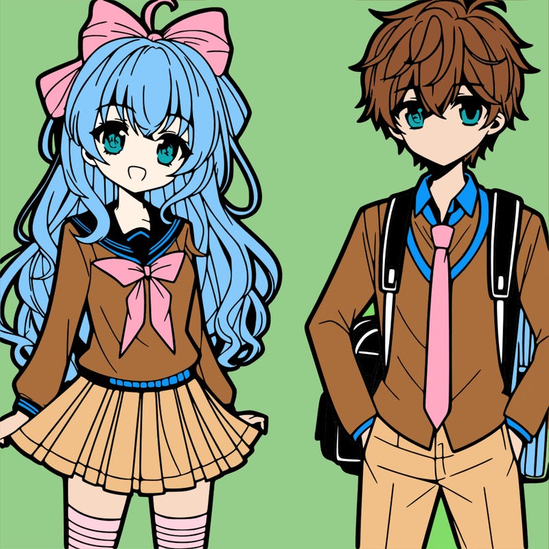 anime girl and boy