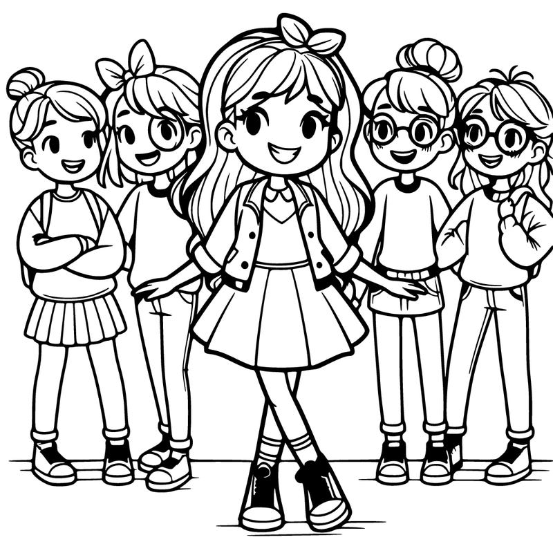girl with six best friends