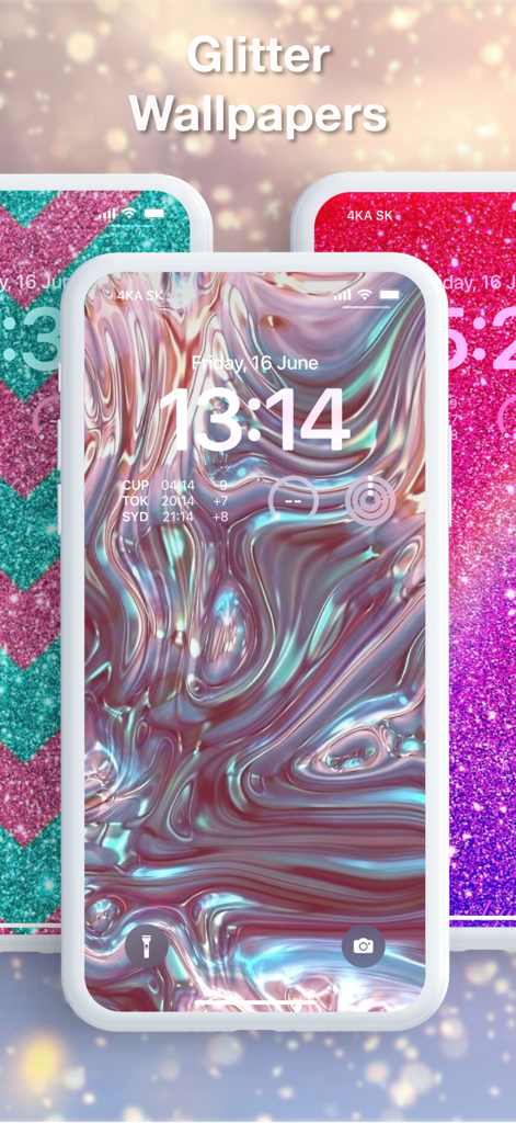 Glitter & Girly Wallpapers 4k - Glitter and aesthetic wallpapers on iPhone lock screens