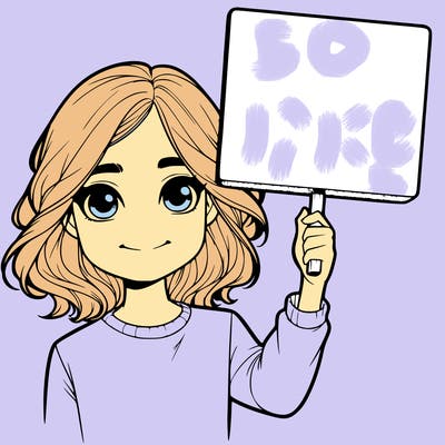 realistic girl holding up a sign