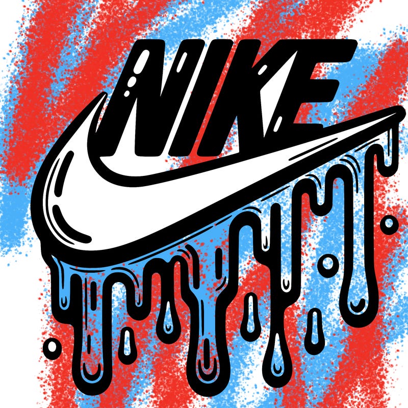 dripping nike logo