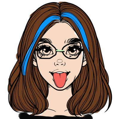 realistic girl with her tongue out