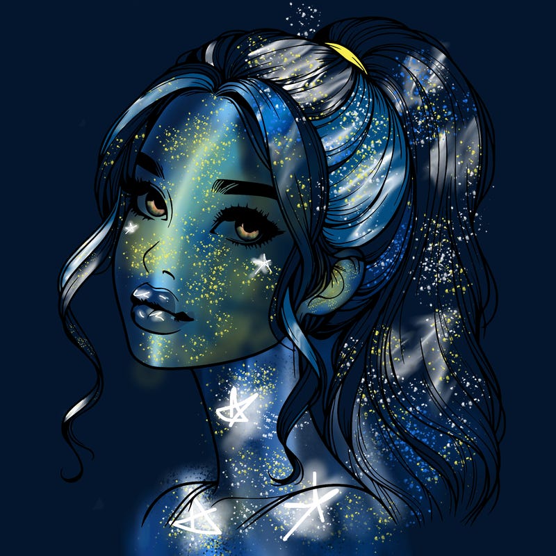 realistic girl with a ponytail on her hair and lips