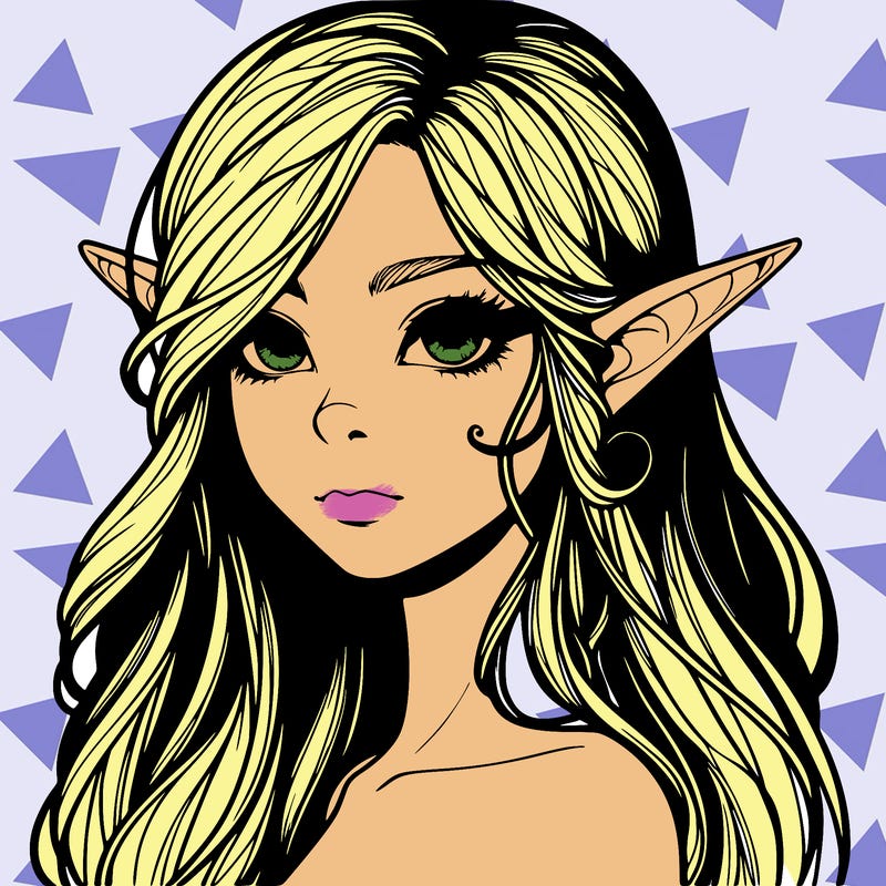 elf girl realistic dark fantasy