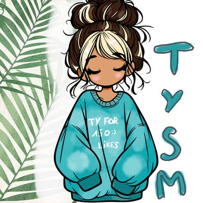 girl with baggy sweatshirt and messy bun