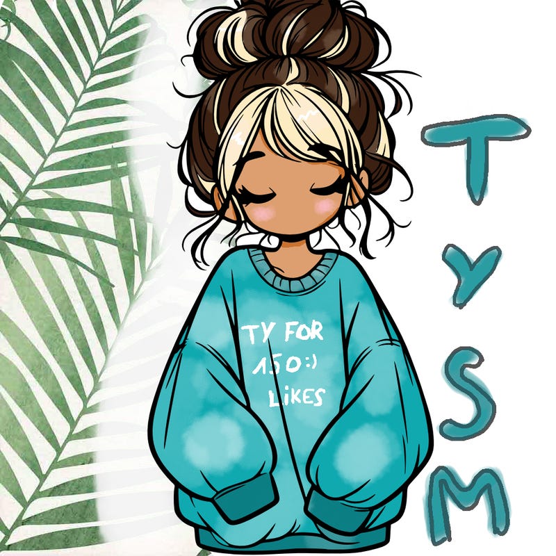 girl with baggy sweatshirt and messy bun