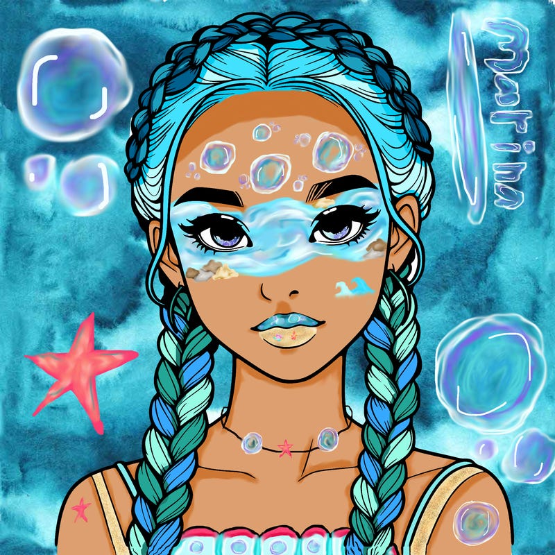 realistic girl with braids