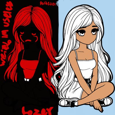 realistic girl split