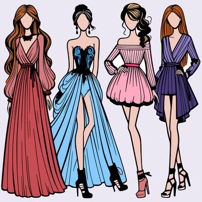fashion models dresses