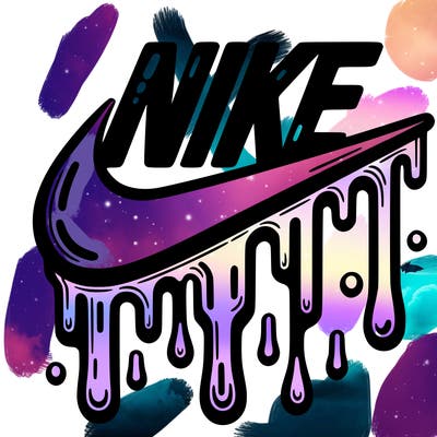 dripping nike logo
