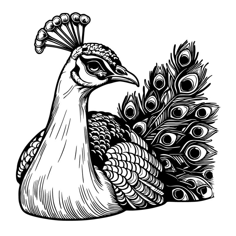 realistic peacock