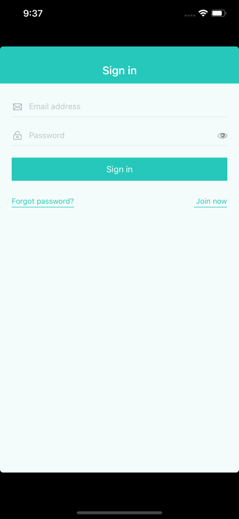 Hi-Smart AC application login screen with email and password fields