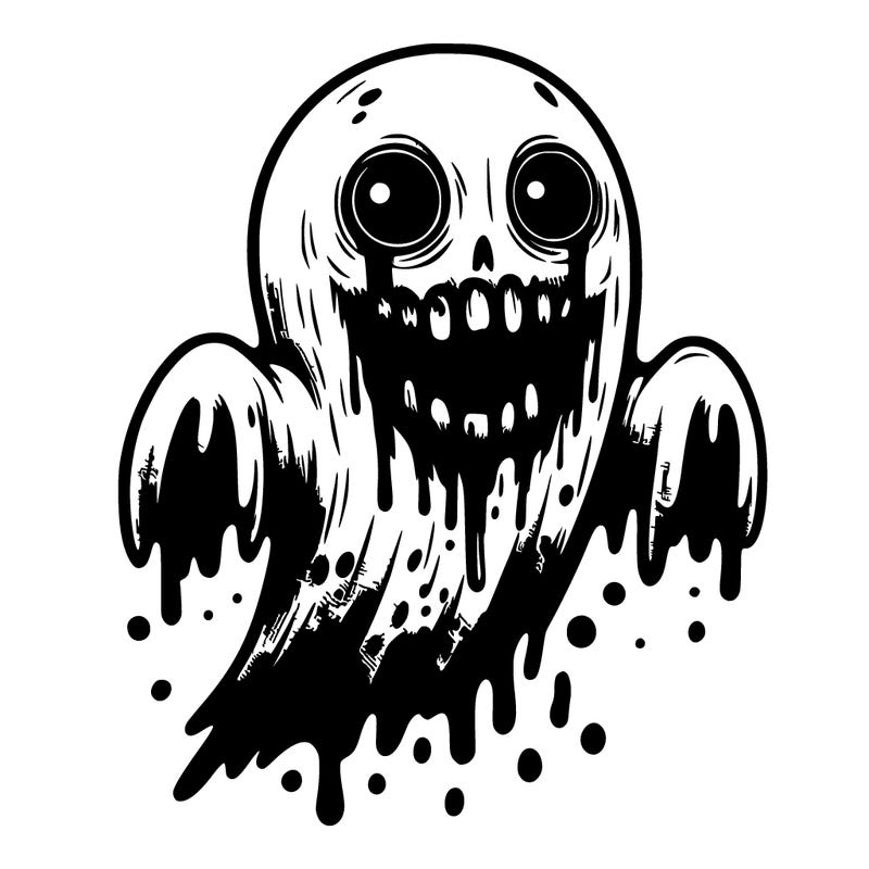 realistic creepy ghost with blood scary