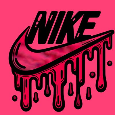 dripping nike logo