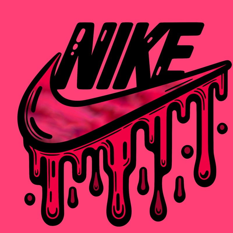dripping nike logo
