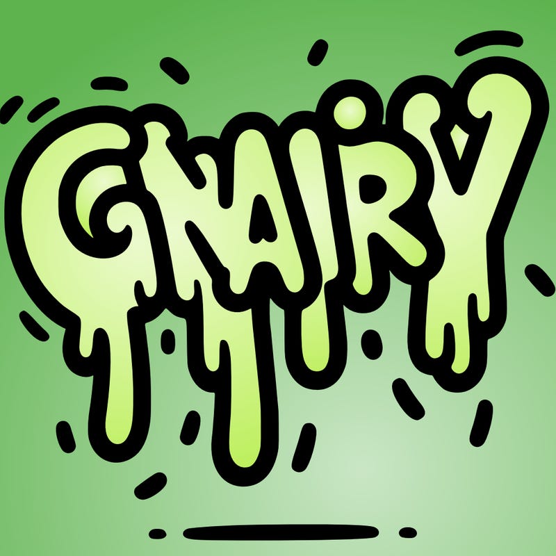 a word that has gnarly on it dripping