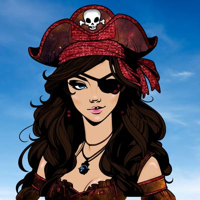 realistic pirate that’s a girl
