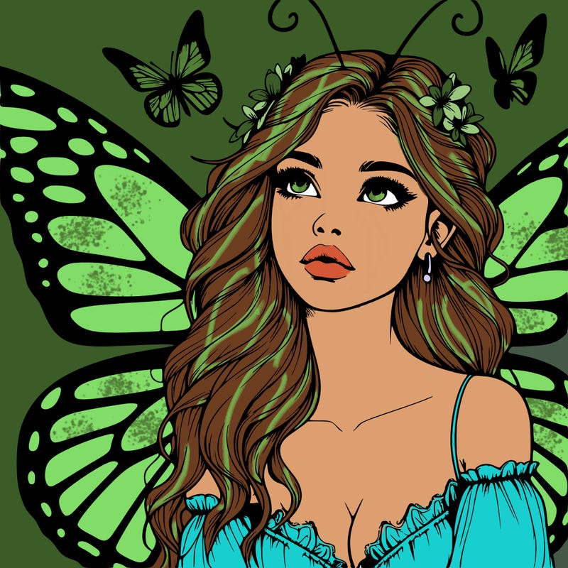 butterfly fairy realistic girl