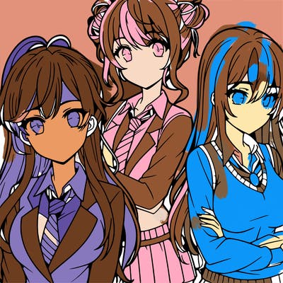 anime girls teenagers