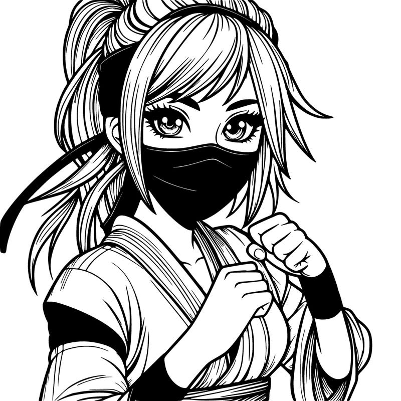 realistic girl ninja