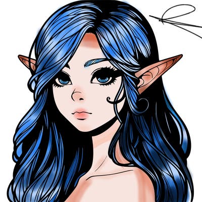 elf girl realistic dark fantasy