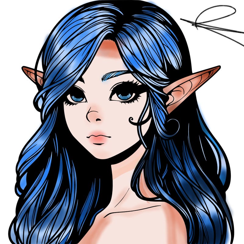 elf girl realistic dark fantasy