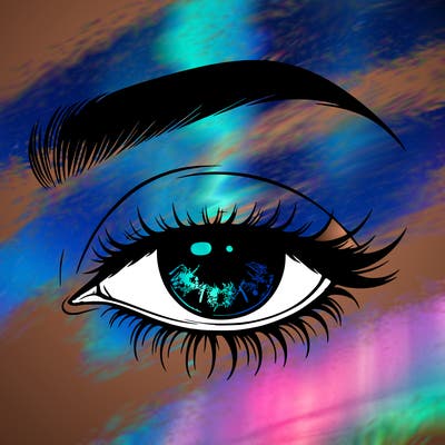 eye closed realistic