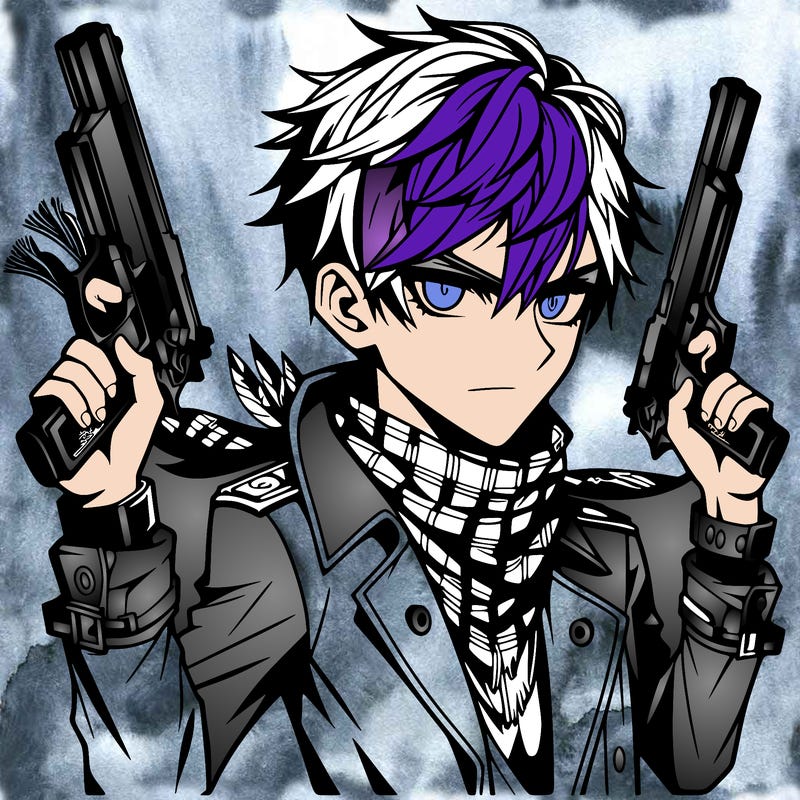 hot anime boy withe guns