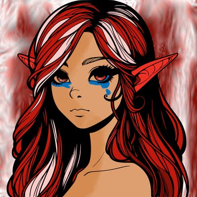 elf girl realistic dark fantasy