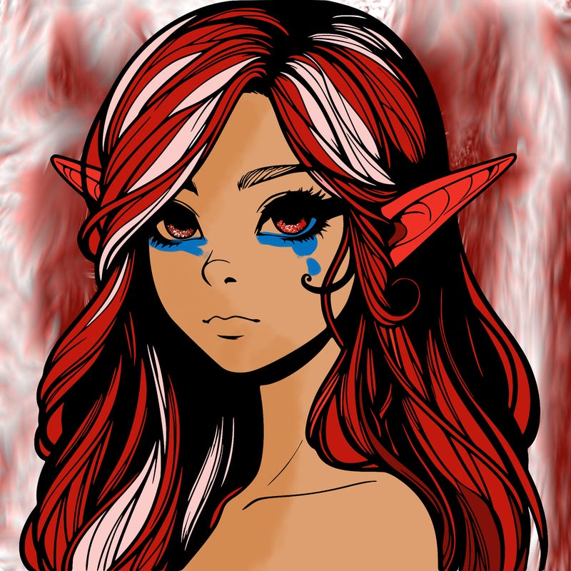 elf girl realistic dark fantasy