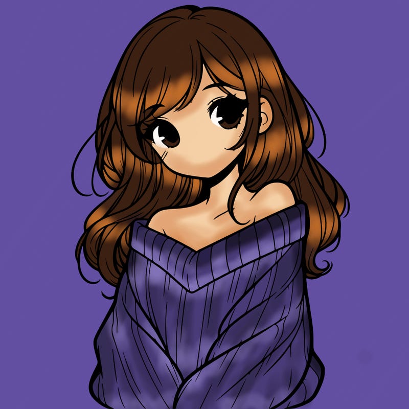 shy pretty girl wearing a sweater that is falling off one shoulder portrait