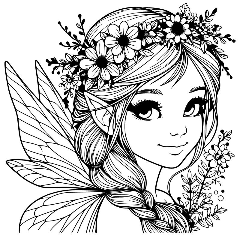 beautiful realistic fairy portrait