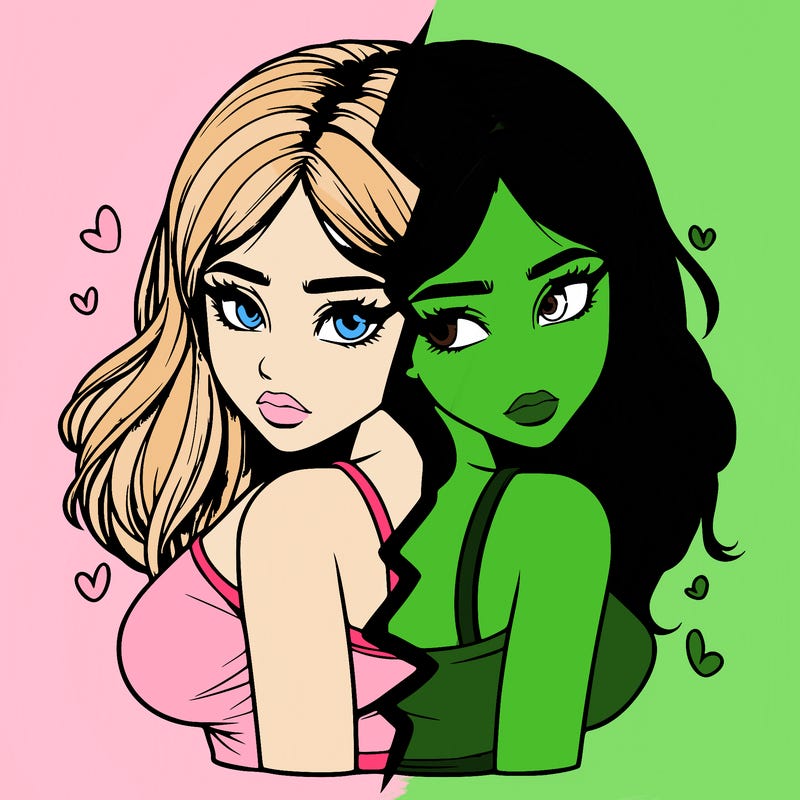 realistic girl split